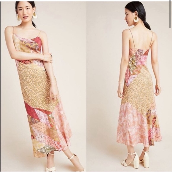 Anthropologie Dresses & Skirts - Kachel x Anthropologie Diane Bias Silk Slip 4